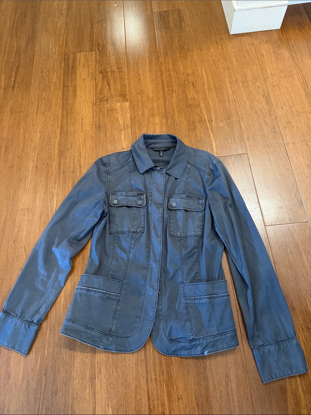 White House Black Market Navy Utility-Style Blazer